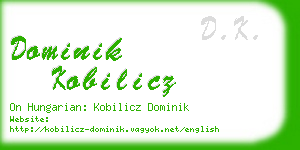 dominik kobilicz business card